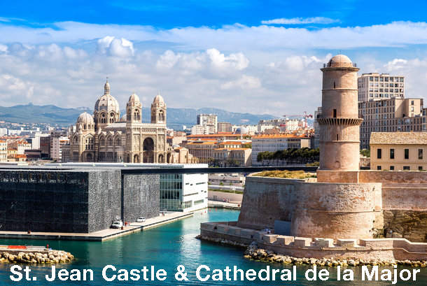 St Jean Castle and Cathedral de la Major - Marseille Sightseeing Bus Tour